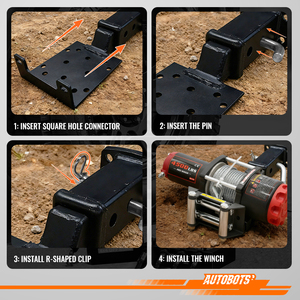 <span class=keywords><strong>Plaque</strong></span> de montage de treuil universelle en acier AUTOBOTS, capacité de 3500 lb, pour <span class=keywords><strong>attelage</strong></span> de remorque 2 pouces, compatible ATV/UTV - Product Image 5