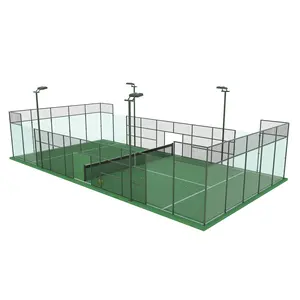 JS 20M*10M High Quality Artificial Grass Cancha De Padel Indoor Panoramic Padel Tennis Court Supplier