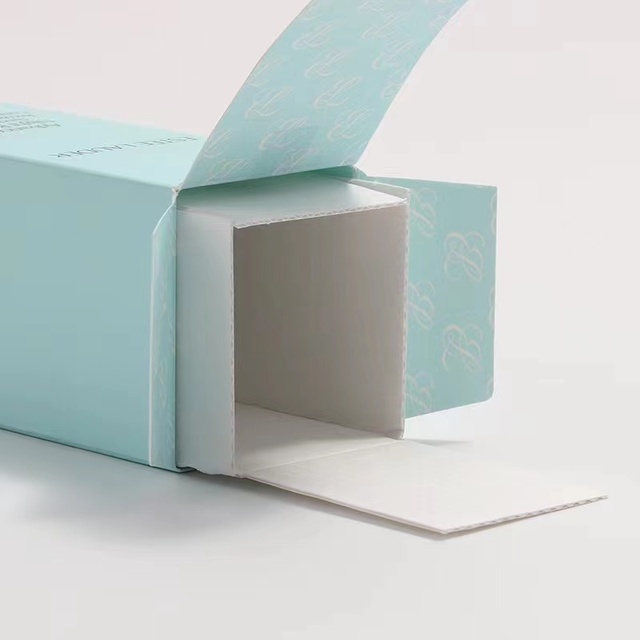 Customized Recyclable Cosmetic Bottle Packaging Box with Lined Inner Box and Fixed Bottle for Skin Care Serum & Face Cream