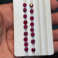 Pierre précieuse de rubis naturel Coupe ronde lâche Origine du Mozambique Chauffée uniquement Pierres de rubis rouges calibrées