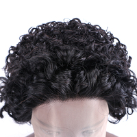 Perruques courtes en cheveux humains 13x1 avec lacet frontal pour femmes, couleur noire naturelle, partie T