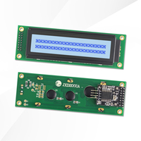LCD Karakter Rusia JXD2002A-IIC STN Abu-abu Positif Antarmuka IIC/I2C dengan Lampu Latar 20*2 Modul Tampilan LCM Dot Matrix