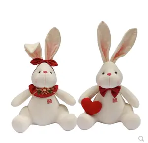 CE/ASTM 2024 Trending New Arrival Customized Rabbit Couple Plush Toys Fluffy Cute Rabbit Stuffed Plushies Toys Wedding Gift