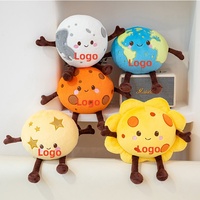 Mignon porte-clés en peluche Terre de 10 cm, en coton doux et en tissu, pendentif pour sac avec logo personnalisé, jouet en peluche