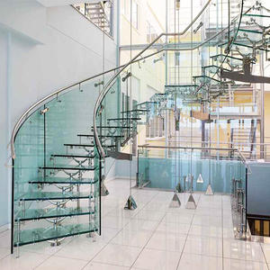 Pasamanos <span class=keywords><strong>de</strong></span> Cristal Curvo Decorativo <span class=keywords><strong>de</strong></span> Alta Gama para <span class=keywords><strong>Escaleras</strong></span> con Poste, Soporte <span class=keywords><strong>de</strong></span> Ladrillo, Abrazadera y Clip <span class=keywords><strong>de</strong></span> Fijación - Product Image 3