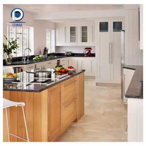 Gabinetes de Cocina <span class=keywords><strong>Prima</strong></span> de Madera Maciza de Roble Blanco, Ecológicos, Naturales, con Encimera de Piedra - Product Image 1