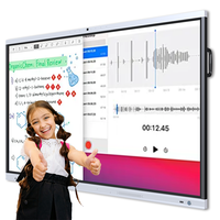 Tableau Blanc Interactif Intelligent AI 86 Pouces Direct Usine, Tableau Interactif Android/Windows 8+128G 4K pour l'Éducation