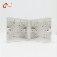 Boîte de jonction en PVC, surface en PVC, blanc/noir/rouge, 86 type de prise d'interrupteur, boîte de jonction