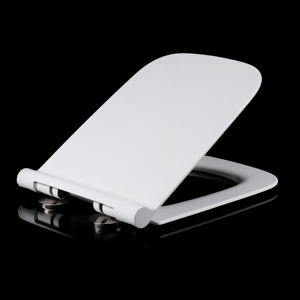 Siège de toilette en plastique direct d'usine BSCI forme carrée articles sanitaires housse de siège de toilette siège de toilette 'Selles' - Product Image 1