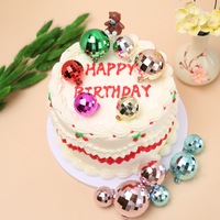 Décorations de gâteau en forme de boule laser, décorations brillantes et réfléchissantes pour anniversaire, Noël, bar, fête, décoration de table