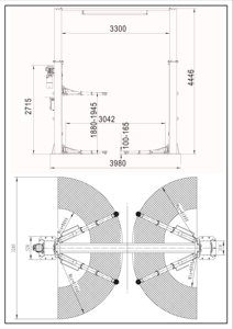 Pont élévateur à deux colonnes pour voitures, capacité 6T - Product Image 2