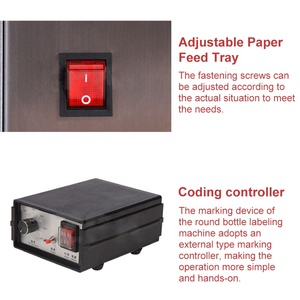 MT50 Factory Wholesale Semi-automatic Tabletop Hand Press Adhesive <b>Label</b> Round Bottle Vial <b>Jar</b> Beverage Glass Labeling Machine - Product Image 4