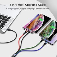 Lot de 2 câbles USB tressés en nylon 3A de 4 pieds, adaptateur de charge rapide de type C compatible avec les écouteurs de charge multi-appareils.