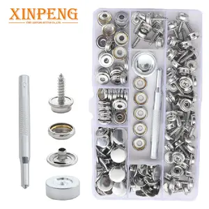 50 sets Stainless Steel Marine Grade Canvas Upholstery Boat Cover Snap Button Fastener Kit w/Installation Tool