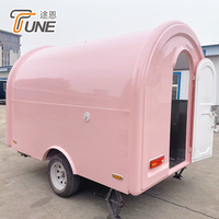 Remorque alimentaire à toit rond entièrement équipée, cuisine mobile, remorque de restauration, chariot alimentaire, couleur, taille et équipement personnalisables