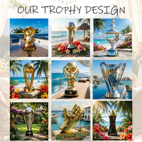 Trophées de sport en métal de haute qualité, fabrication artisanale, trophées personnalisés de grande taille pour les tournois de basketball NBA