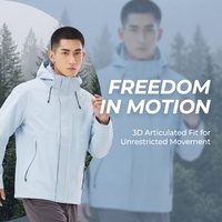 Veste coupe-vent unisexe longue, imperméable et respirante avec fermeture éclair et capuche, designs tendance, stock d'usine disponible