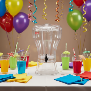 Dispenser per bevande in plastica da 3,4 galloni con rubinetto per feste - Product Image 2