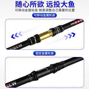 Caña de Pescar Phantom Wolf King de 4 Metros, Acción Extra Rápida, Guías SIC, Pesca en Mar, Agua Salada, Pesca en Playa, Caña de Lanzamiento - Product Image 3