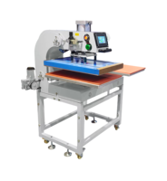 Elektrische Automatische Pers Glijbaan Dual Station T-Shirt Overdracht Afdrukken Vinyl Sublimatie Pneumatische Cut Warmte Persmachine