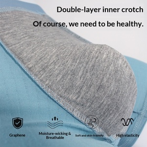 Caleçons Boxers Tricotés en Coton Antibactérien pour Hommes, Taille Mi-Haute, Respirants, Effet Remonte-Fesses, Coupe Ample Athlétique, ODM - Product Image 4