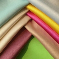 Tissu satiné 100% polyester 120GSM noir mat effet soie, tissé sur mesure pour robes de soirée et robes pour filles