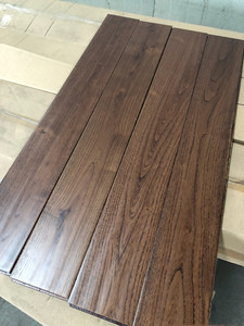 <span class=keywords><strong>Parquet</strong></span> en bois massif de teck chinois contemporain couleur noyer, grain antique, surface ABC, pour espaces de vie intérieurs - Product Image 4
