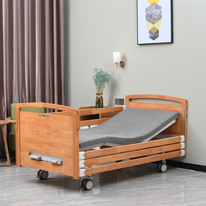 Có Thể Điều Chỉnh Bằng Gỗ Chăm Sóc Nhà Giường Của Nhãn Hiệu Hai-Chức Năng Di Động Bệnh Nhân Giường Cho Nhà Và Nhà Điều Dưỡng Cho Bệnh Viện Sử Dụng - Product Image 1
