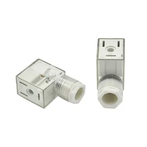 Din 43650 A B C Type 2+PE 3+PE Solenoid Valve Connector With Molded Plug Cable For Industrial Equipment