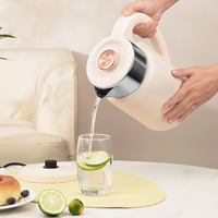 Bouteille d'eau chaude électrique sans fil en acier inoxydable de 2,3 L avec arrêt automatique et contrôle de la température