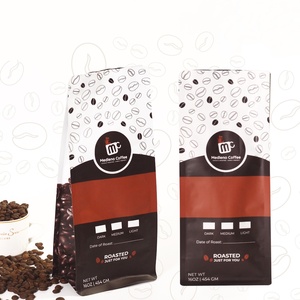 PM personnalisé ODM écologique biodégradable 12oz 2LB sac de café à fond plat Flexible mat fermeture à glissière pour aliments pour animaux de compagnie grains de café - Product Image 1