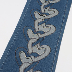 Pantalones Vaqueros de Pierna Ancha y Recta con Diseño Calado y Estampado de Cintura Alta para Mujer, Nueva Colección en Oferta - Product Image 6