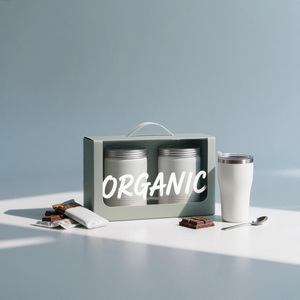 Tùy chỉnh bột chăm sóc sức khỏe chai ngắn Jar <span class=keywords><strong>container</strong></span> gói hộp uống bổ sung bao bì thực phẩm cao cấp thiết kế hiện đại - Product Image 1