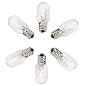 Lot de 6 ampoules à incandescence <span class=keywords><strong>Edison</strong></span> 120V/220V 15W/20W/25W E12/E14/B15D T20 T65 pour lampe de chevet ou lampe en forme de panier de sel de l'Himalaya - Product Image 1