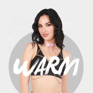 Изысканное женское сексуальное бондажное белье, сексуальное кожаное женское бондажное белье с цепочкой, Женский костюм для взрослых - Product Image 6