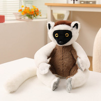 Peluche Lémur de Simulation Personnalisable, Jouets Animaux Singe Gorille, Rembourrés en Coton PP de Haute Qualité, Cadeau, Ornement, Coussin