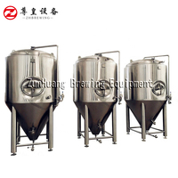 En acier inoxydable 304 tir direct utilisé maison brassage conique bouilloire 200 litre 50 gallons pour petit micro système de brassage de bière