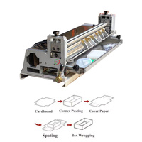 Machine à coller manuelle pour colle froide et colle thermofusible pour le collage de boîtes rigides et de couvertures rigides
