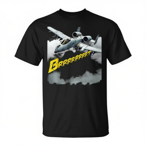 Camiseta con gráfico de avión A-10 Warthog Jet, color negro, talla grande para hombre - Product Image 2