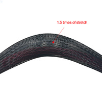 Protector de Cables de Poliéster Negro Flexible y Duradero, Funda Trenzada Expandible para Cables