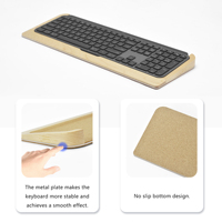 SAMDI Bureau debout ergonomique en bois d'érable avec support pour clavier magique Plateau pour clavier d'ordinateur