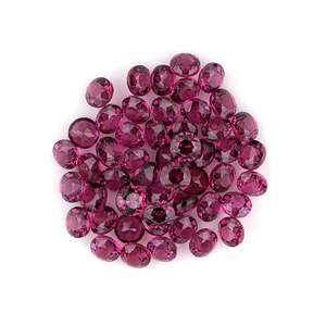 YASHEE Granate Rodolita Natural 2x2 mm Corte Brillante Redondo Piedra Calibrada para Joyería Gema Rosa - Product Image 1