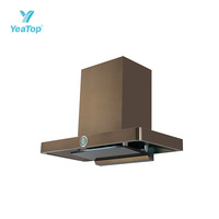 Hotte de cuisine haut de gamme 2026, nouvelle conception moderne 90 cm en forme de T, auto-nettoyante, commande tactile numérique intelligente, OEM