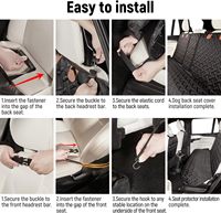 Housse de siège auto de luxe pour animaux de compagnie, pour siège arrière, imperméable, non rembourrée, protection de siège pour chien, design antidérapant, convient aux voitures, SUV, camions