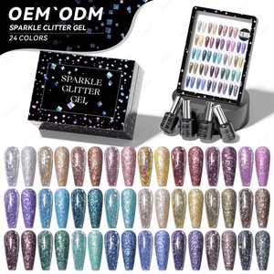 JTING Collection de Gels Scintillants 24 Couleurs, Design Original Amélioré, Boîte de Fournitures pour Ongles OEM, Vernis à Ongles Super Éclatant - Product Image 1