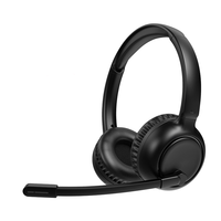 Headset Nirkabel OMFox Harga Pabrik untuk PC TV, Qualcomm ENC BT 5.5 Tipe-C IPX-3 Tahan Air, Mikrofon Eksternal, Bersertifikasi CE/FCC