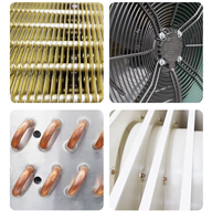 Condenseur de type H pour entrepôt frigorifique, moteur à deux ventilateurs, haute efficacité, tube à rainures internes FNH-100 100 ㎡   Surface de transfert de chaleur pour chambre froide
