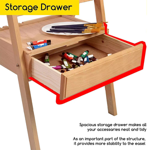 Tùy Chỉnh Chất Lượng Cao Chuyên Nghiệp Xách Tay Gấp Hộp Gỗ Vẽ Giá Vẽ Hiển Thị Đứng Cho Nghệ Sĩ - Product Image 3