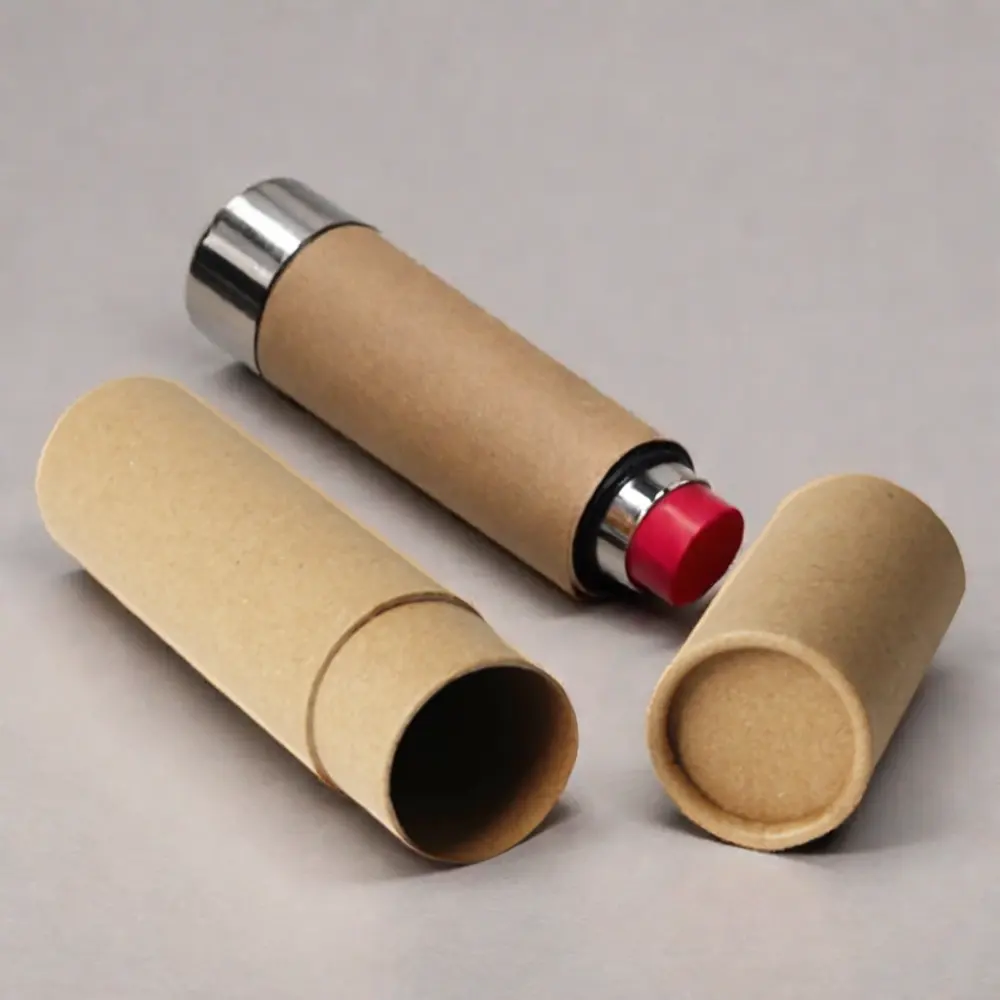 Eco-Friendly Custom Empty Kraft Paper Packaging Tube For Lip Balm Lipgloss Lipbalm Customizable Container For Lip Products
