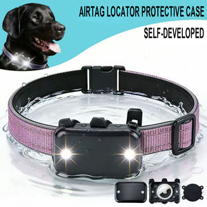 Pelacak Lokasi GPS Kalung Anjing Elektronik Pencari Hewan Peliharaan Isi Ulang AirTag Sistem Penentuan Posisi Global dengan Lampu LED - Product Image 1